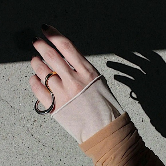 Sterling Silver Geometric Ring, Versatile, Creative, Design, Unique, Tre… - Picture 5 of 12